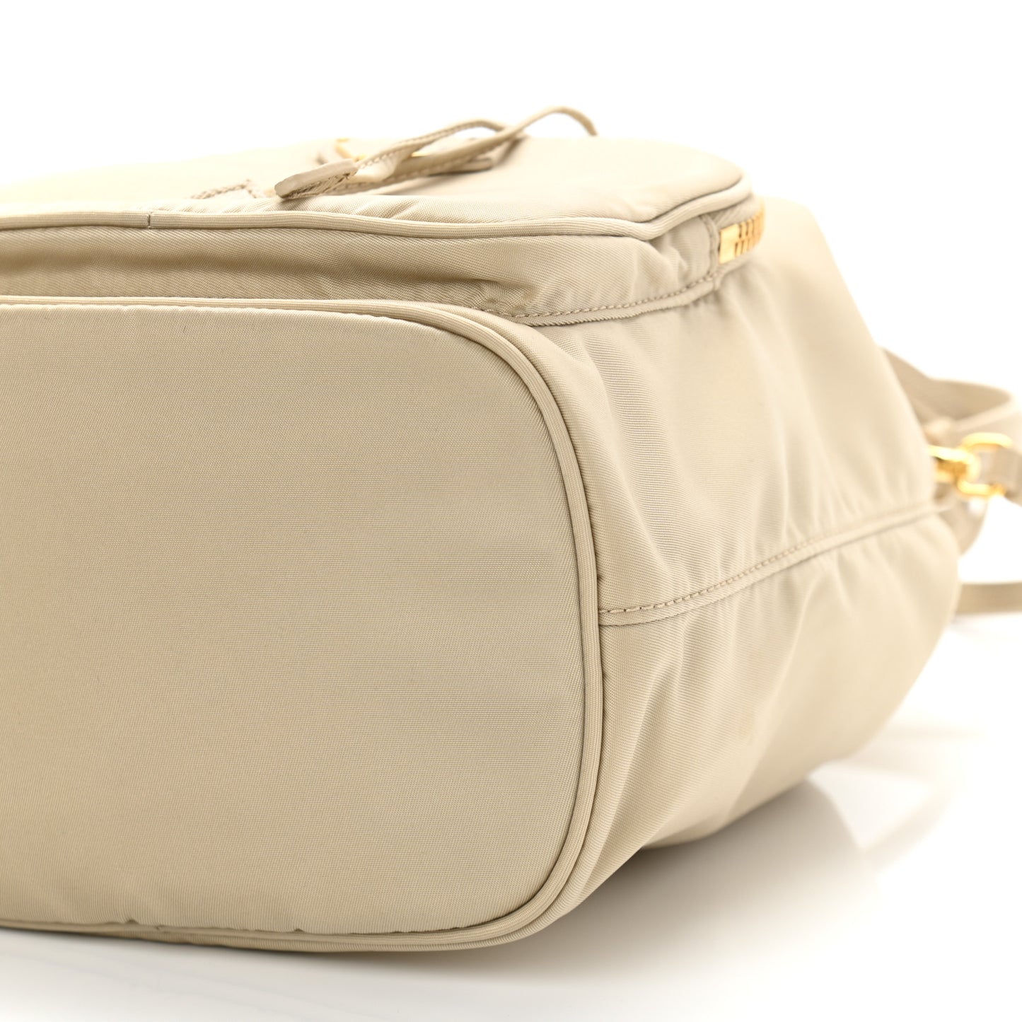 Re-Nylon Saffiano Duet Bucket Crossbody Bag Deserto