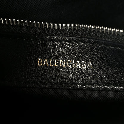 Balenciaga Calfskin Logo Print S Ville Top Handle Bag Black Multicolor 6 of 10