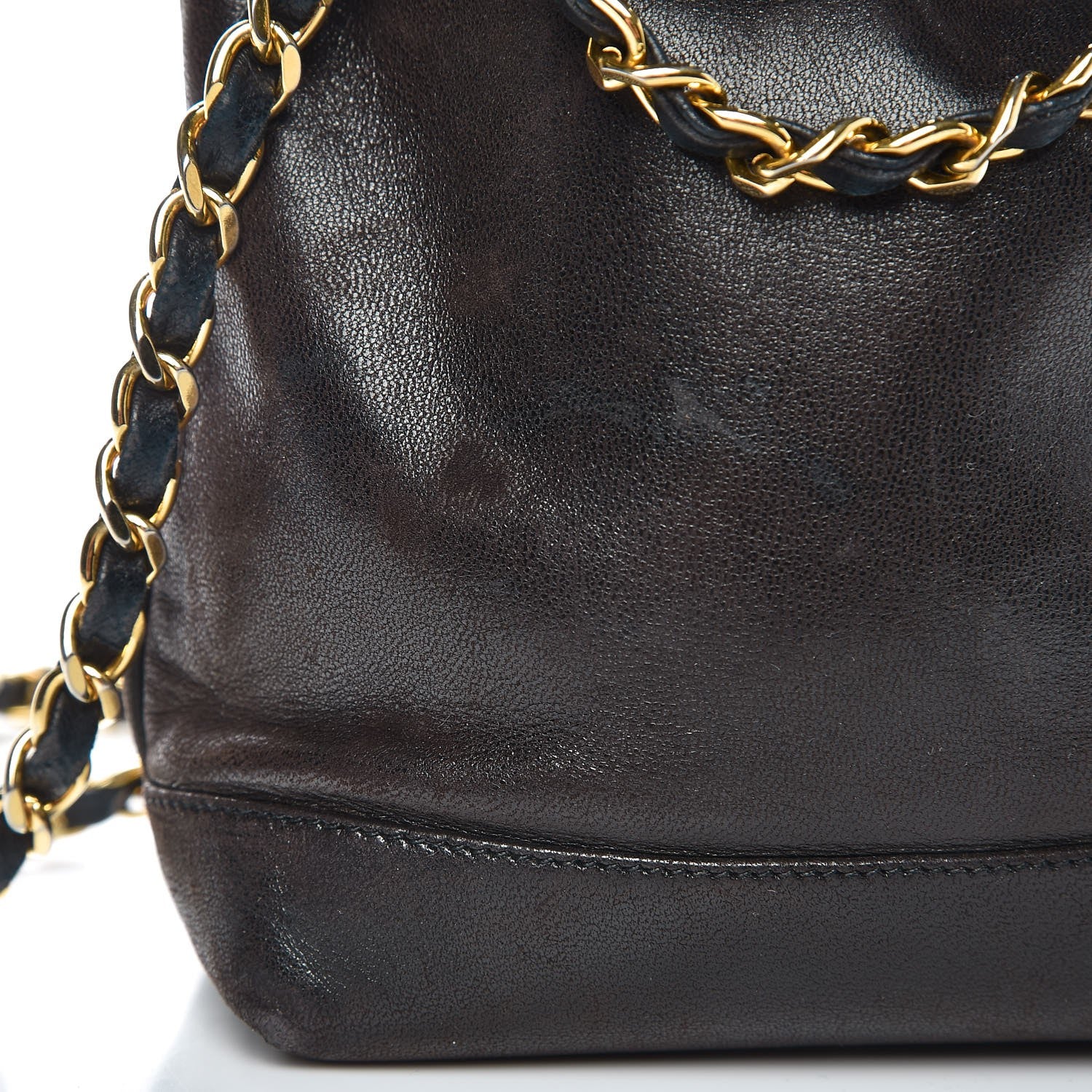 Chanel Lambskin CC Drawstring Bag Black 7 of 11