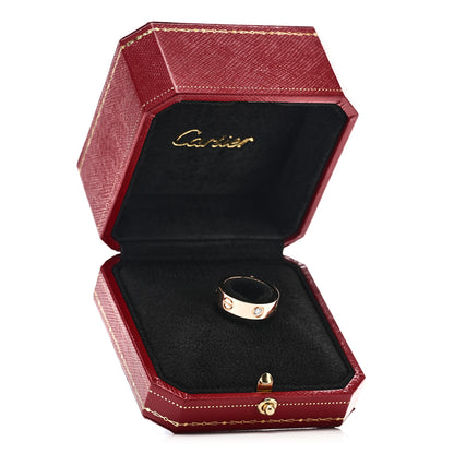 Cartier 18K Pink Gold 3 Diamond 5.5mm LOVE Ring 51 5.75 5 of 5