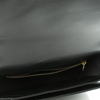 Saint Laurent Textured Calfskin Medium Classic Monogram Universite Bag Black 4 of 6