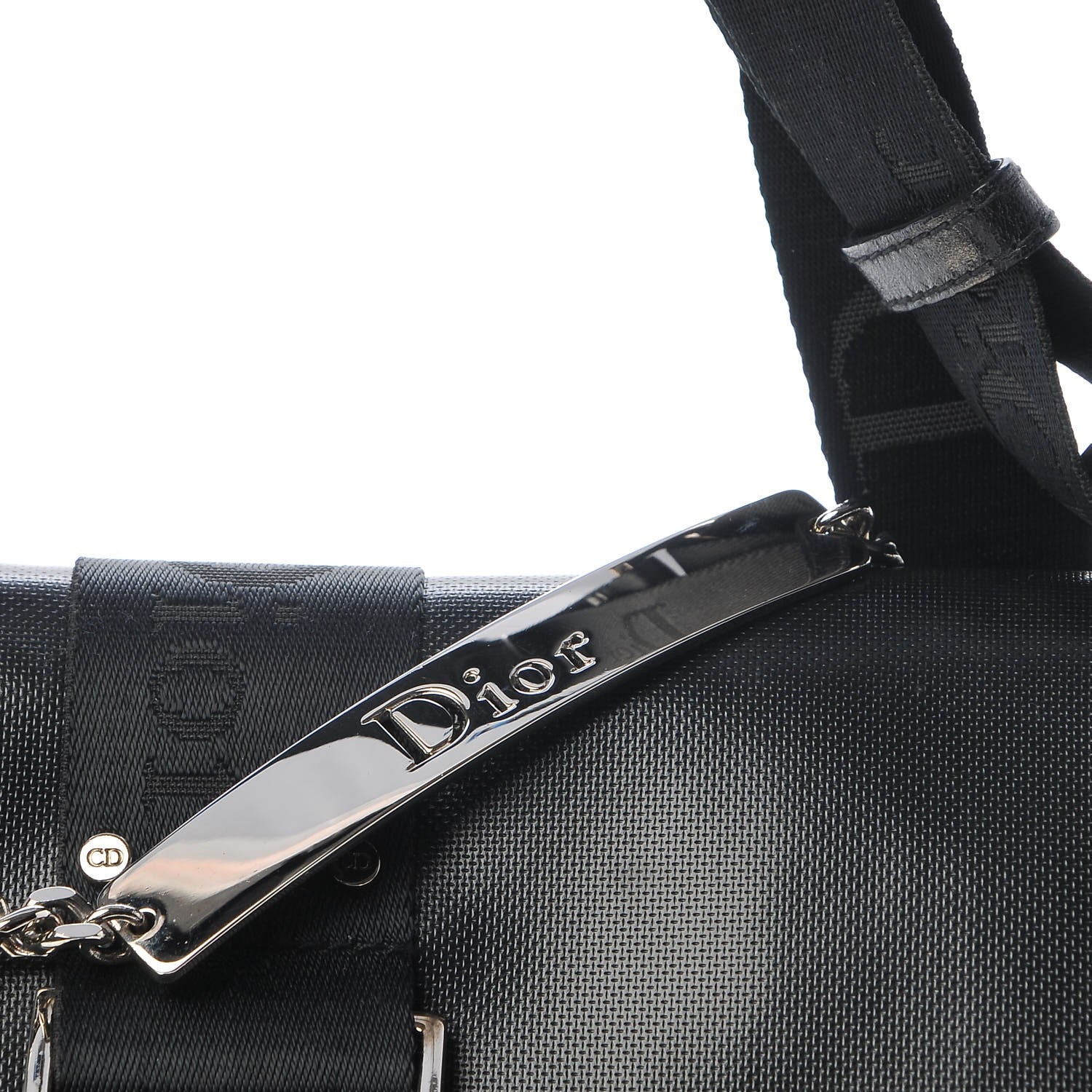 Christian Dior Coated Canvas Crystal Hardcore Bag Black 9 of 9