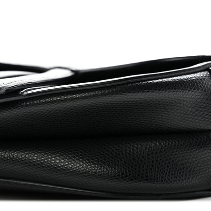 Christian Dior Grained Calfskin Saddle Bag Black 10 of 11