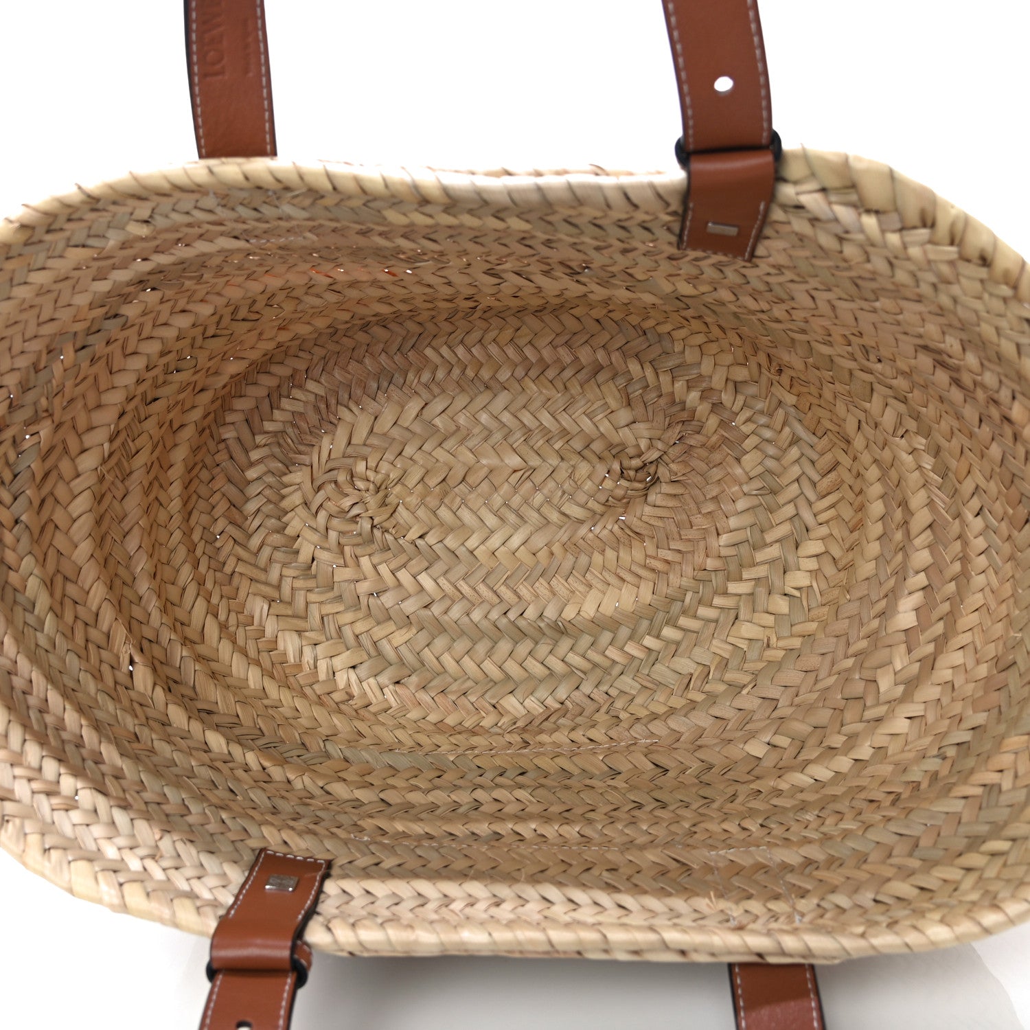 Loewe Raffia Basket Tote Bag Natural Tan 5 of 8