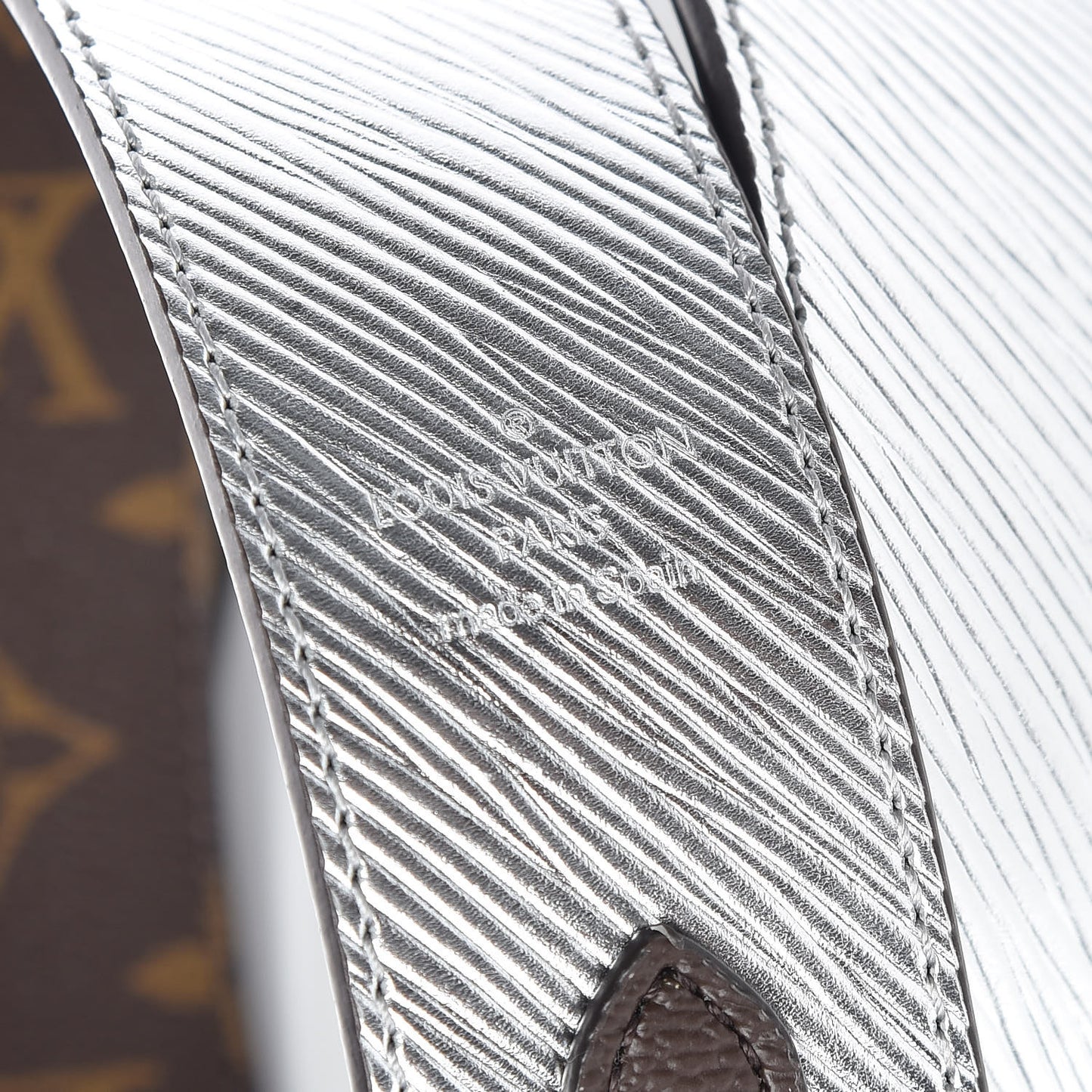 Epi Monogram Bandouliere Shoulder Strap Silver