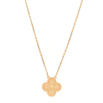 Van Cleef & Arpels 18K Yellow Gold Vintage Alhambra Pendant Necklace 1 of 5