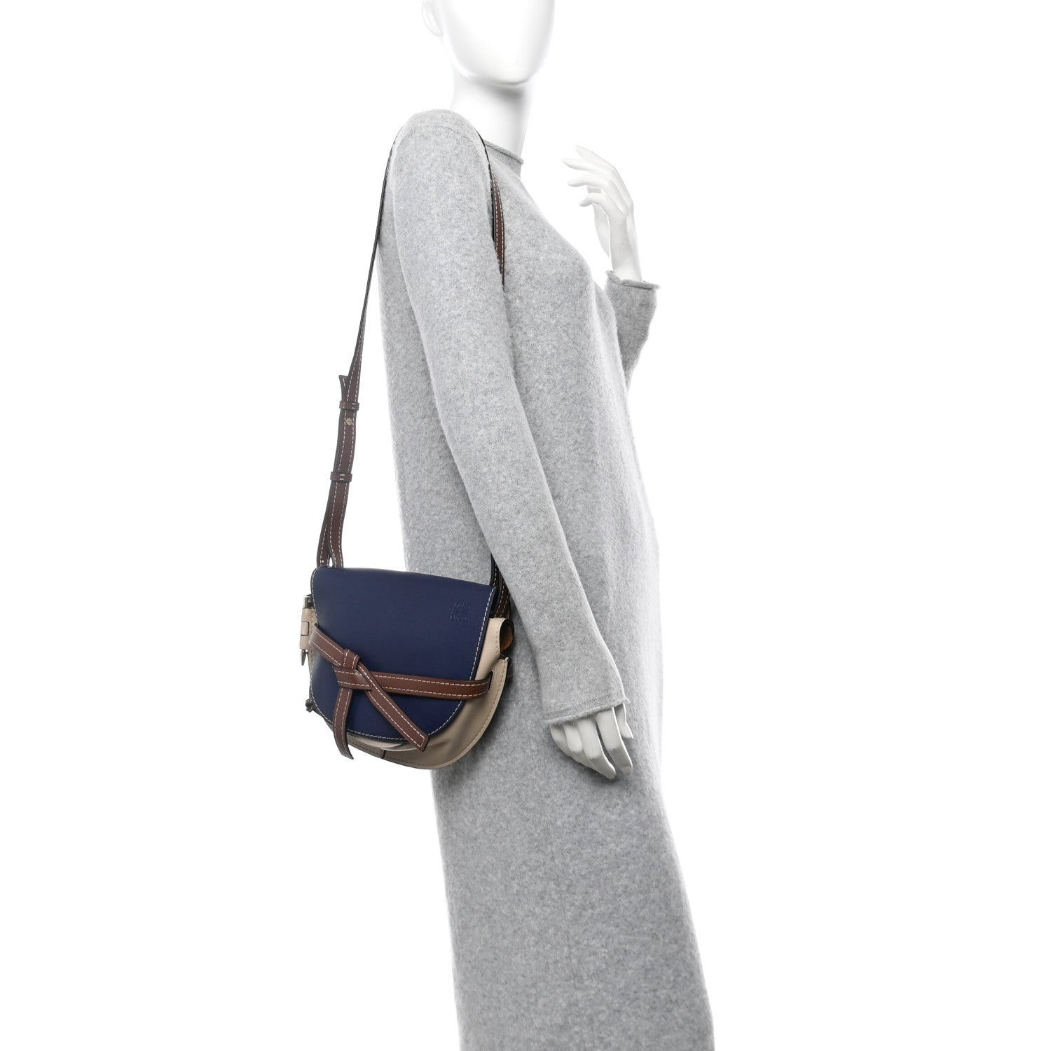 Loewe Calfskin Small Gate Crossbody Bag Blue 2 of 10