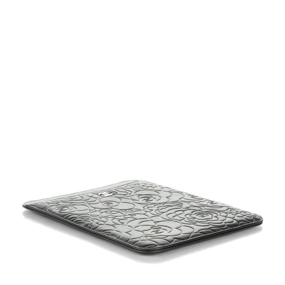 Chanel Lambskin Camellia Embossed iPad Case Black 4 of 8