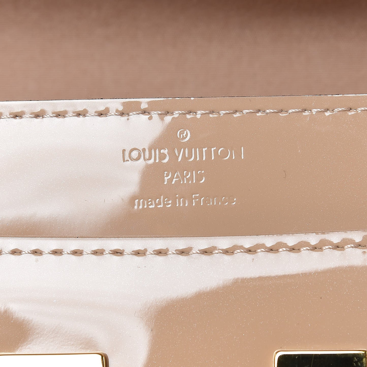 Patent Louise Clutch Nude
