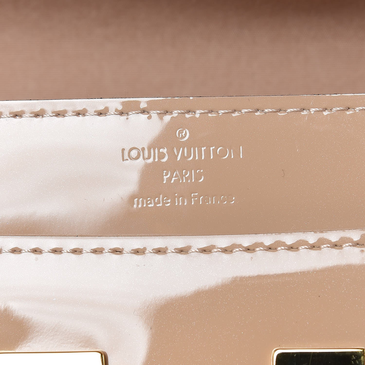 Louis Vuitton Patent Louise Clutch Nude 6 of 9