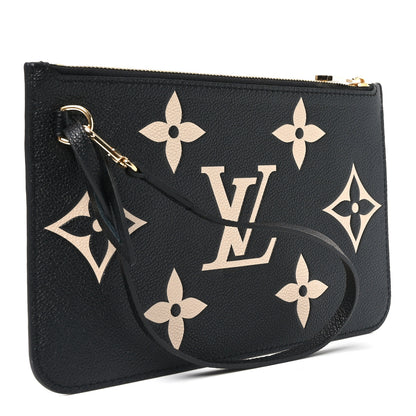 Louis Vuitton Empreinte Monogram Giant Neverfull MM Pochette Black Beige 3 of 6