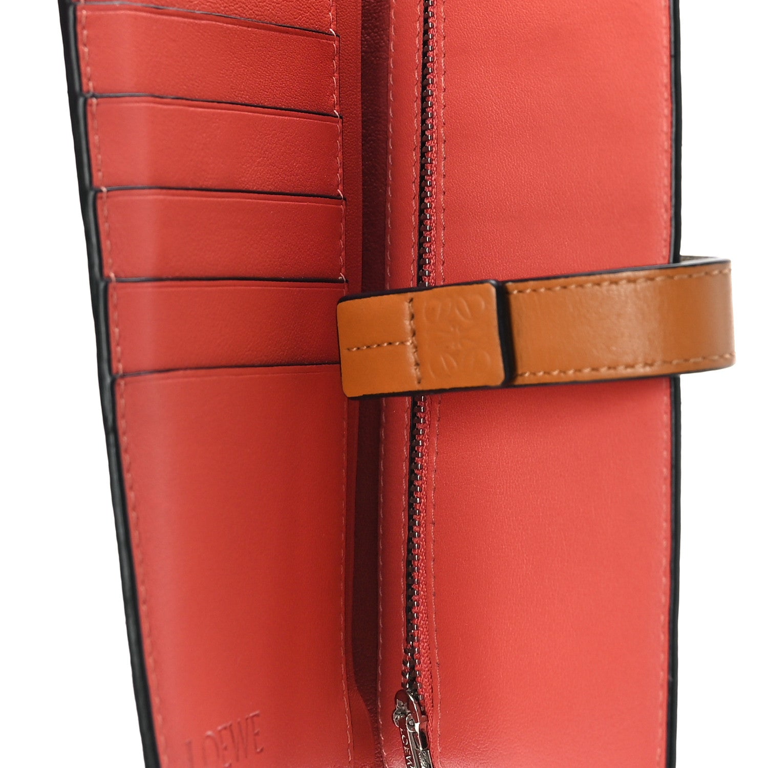 Loewe Grained Calfskin Large Vertical Wallet Light Oat 5 of 9
