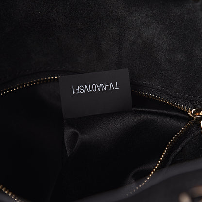 Valentino Garavani Grained Calfskin Rockstud Bucket Bag Black 7 of 10