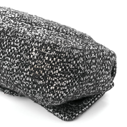 Chanel Sequin Tweed Jumbo Double Flap Black Grey 12 of 12