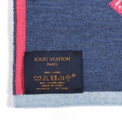 Louis Vuitton Wool Giant Pop Monogram Scarf Black Multicolor 4 of 4