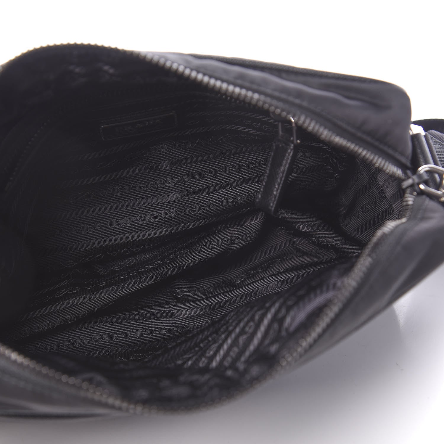 Prada Nylon Tessuto Messenger Bag Black 5 of 10