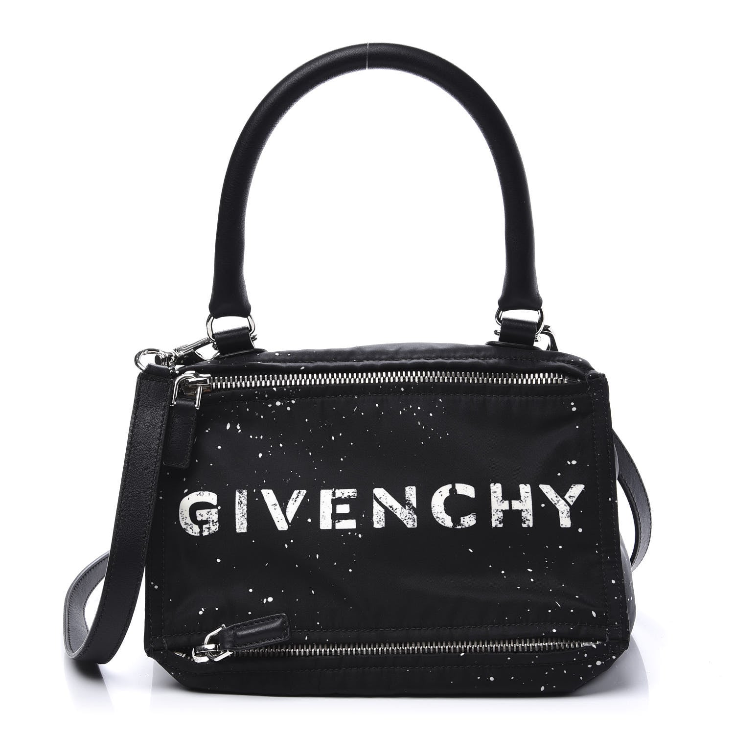 Givenchy Nylon Stencil Small Pandora Black White 1 of 10