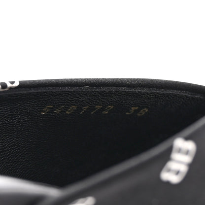 Balenciaga Crepe Satin BB Printed Knife Pointed Toe 40mm Mules 38 Black White 9 of 10