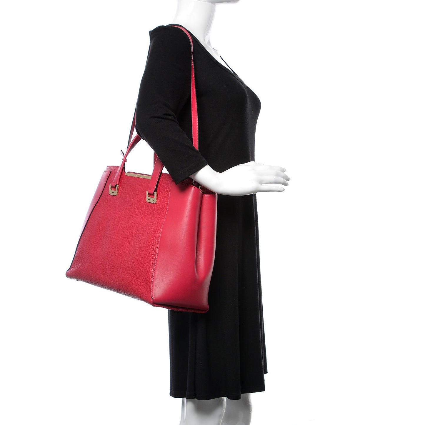 Grained Calfskin Large Alfie Tote Pink