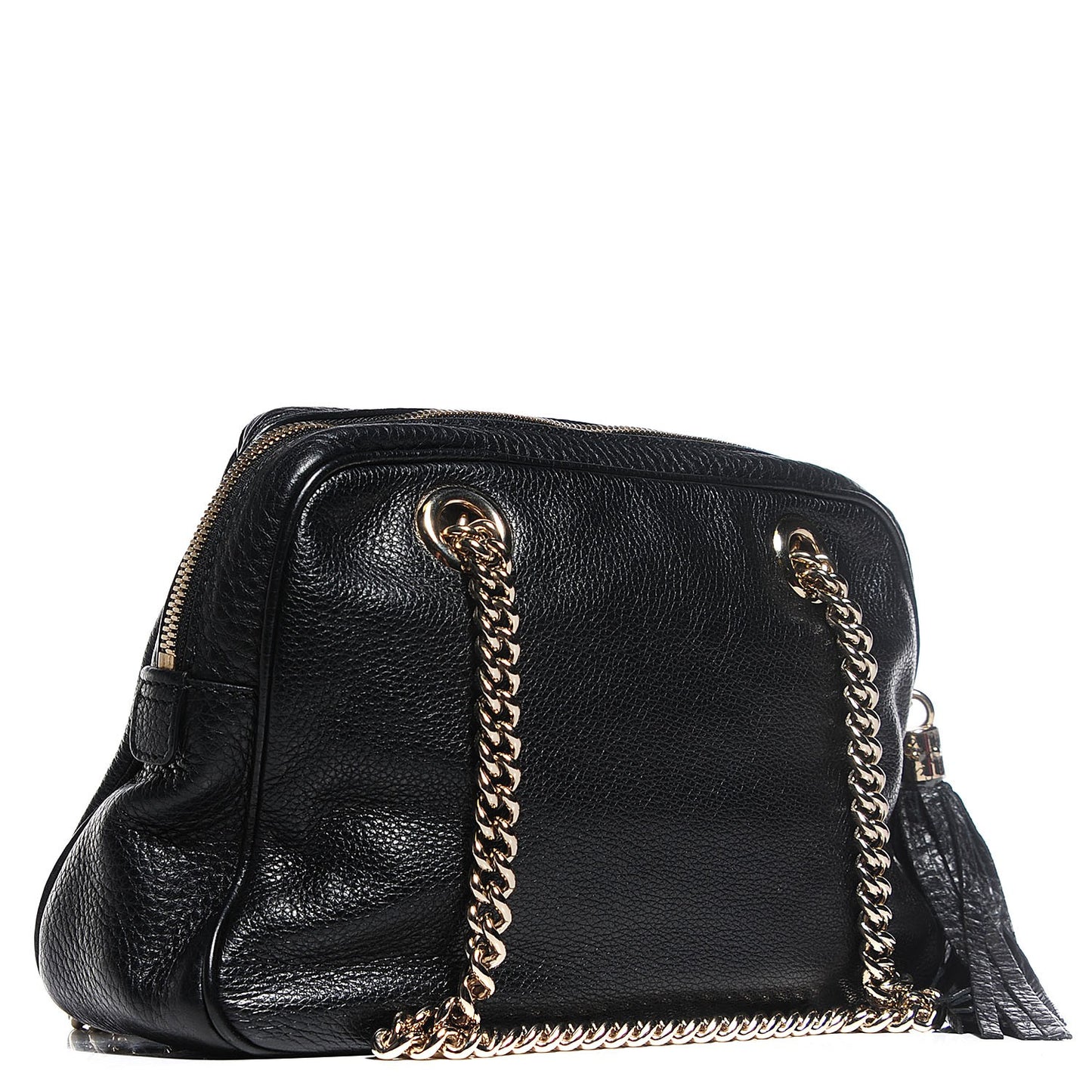 Pebbled Calfskin Small Soho Bowler Black