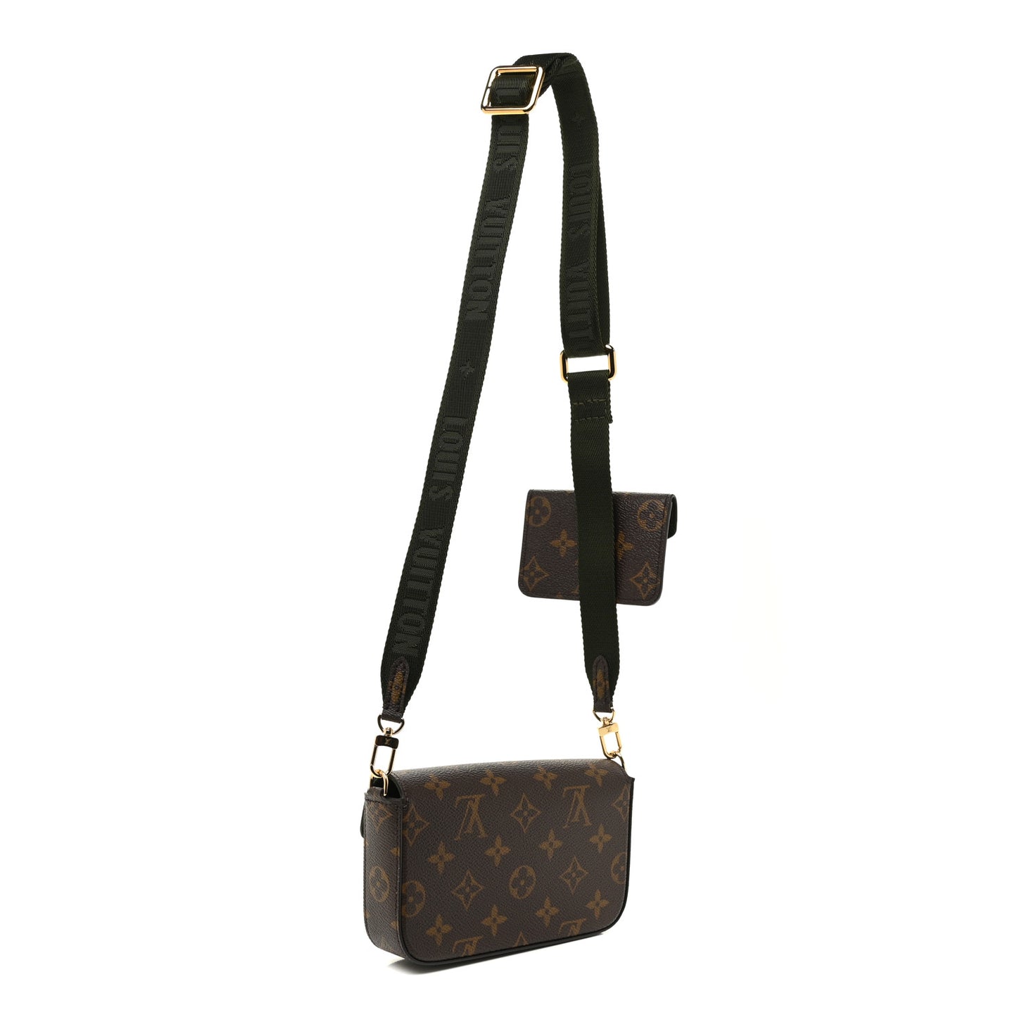 Monogram Felicie Strap & Go Kaki