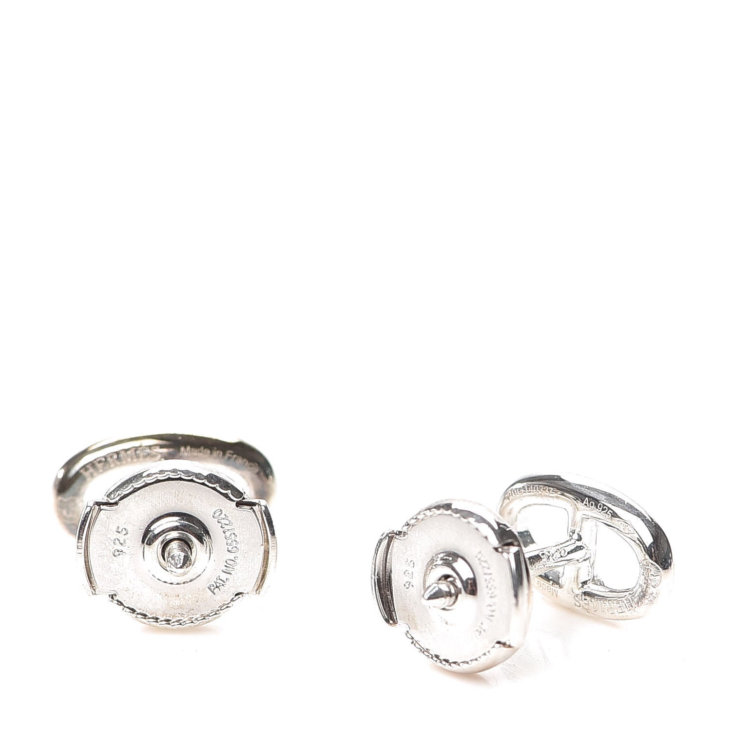 Hermes Sterling Silver TPM Farandole Earrings 4 of 5