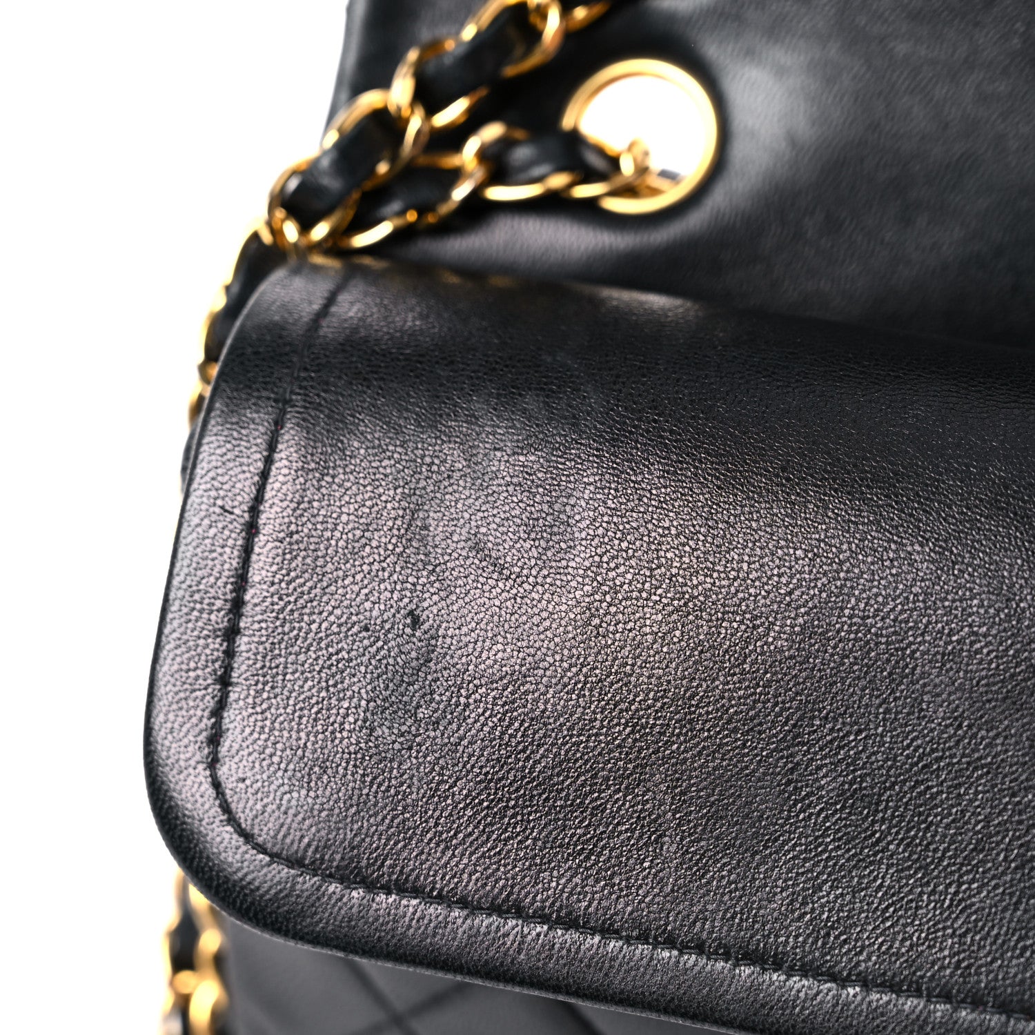 Chanel Lambskin Quilted Medium Double Flap Black 16 of 19