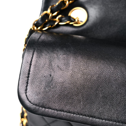 Chanel Lambskin Quilted Medium Double Flap Black 16 of 19