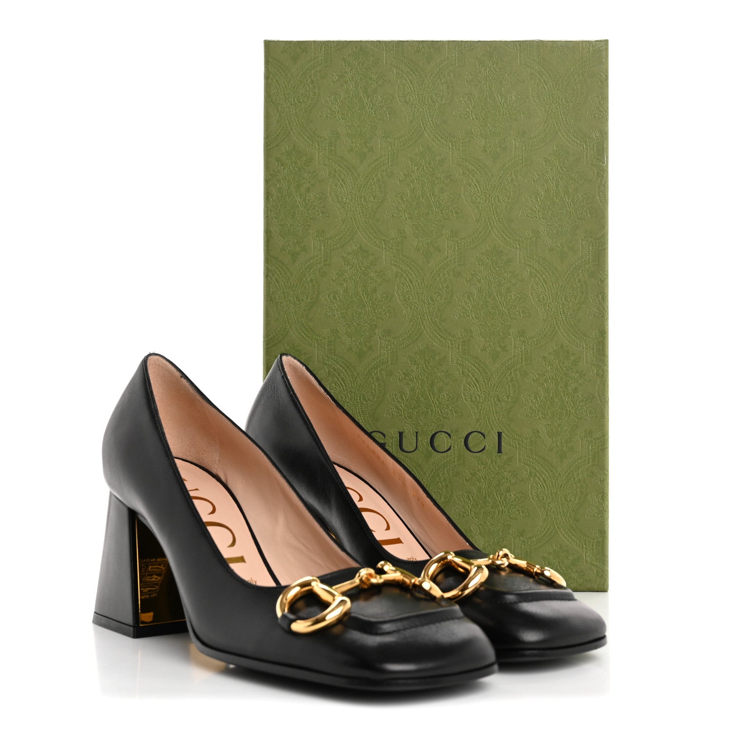 Gucci Malaga Kid Horsebit 75mm Pumps 37.5 Black 10 of 10