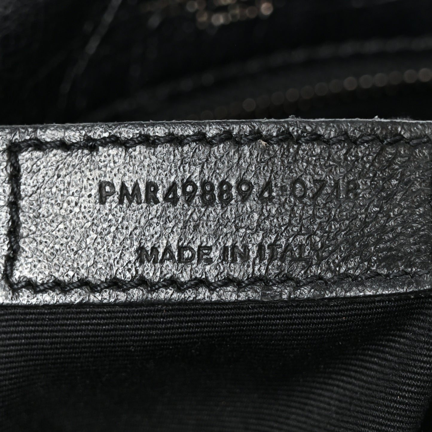 Crinkled Calfskin Matelasse Monogram Medium Niki Chain Satchel Black