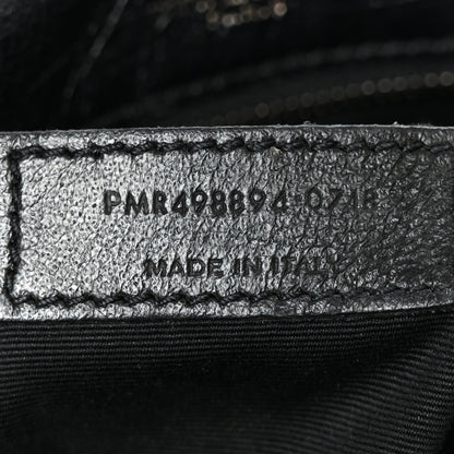 Saint Laurent Crinkled Calfskin Matelasse Monogram Medium Niki Chain Satchel Black 6 of 10