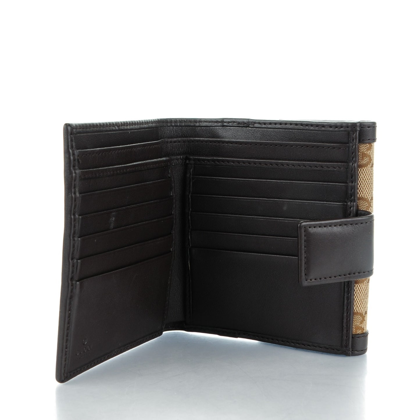 Monogram Margaux Calfskin Sukey French Flap Wallet Beige Ebony Cocoa