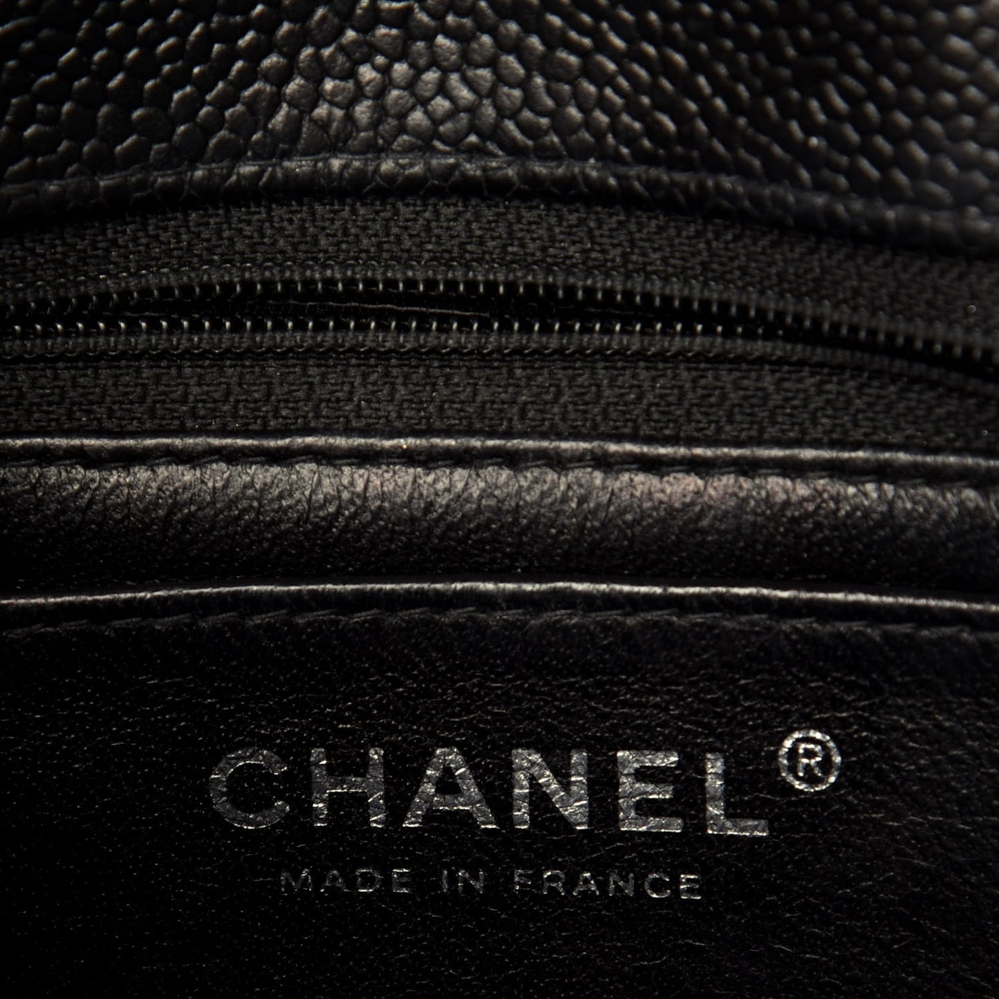 Caviar Quilted Mini Square Flap Black