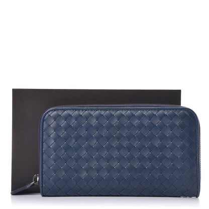 Bottega Veneta Nappa Intrecciato Zip Around Wallet Atlantic 9 of 9