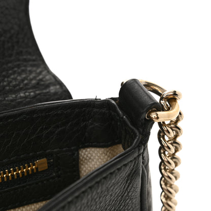Gucci Pebbled Calfskin Medium Soho Flap Crossbody Black 11 of 12
