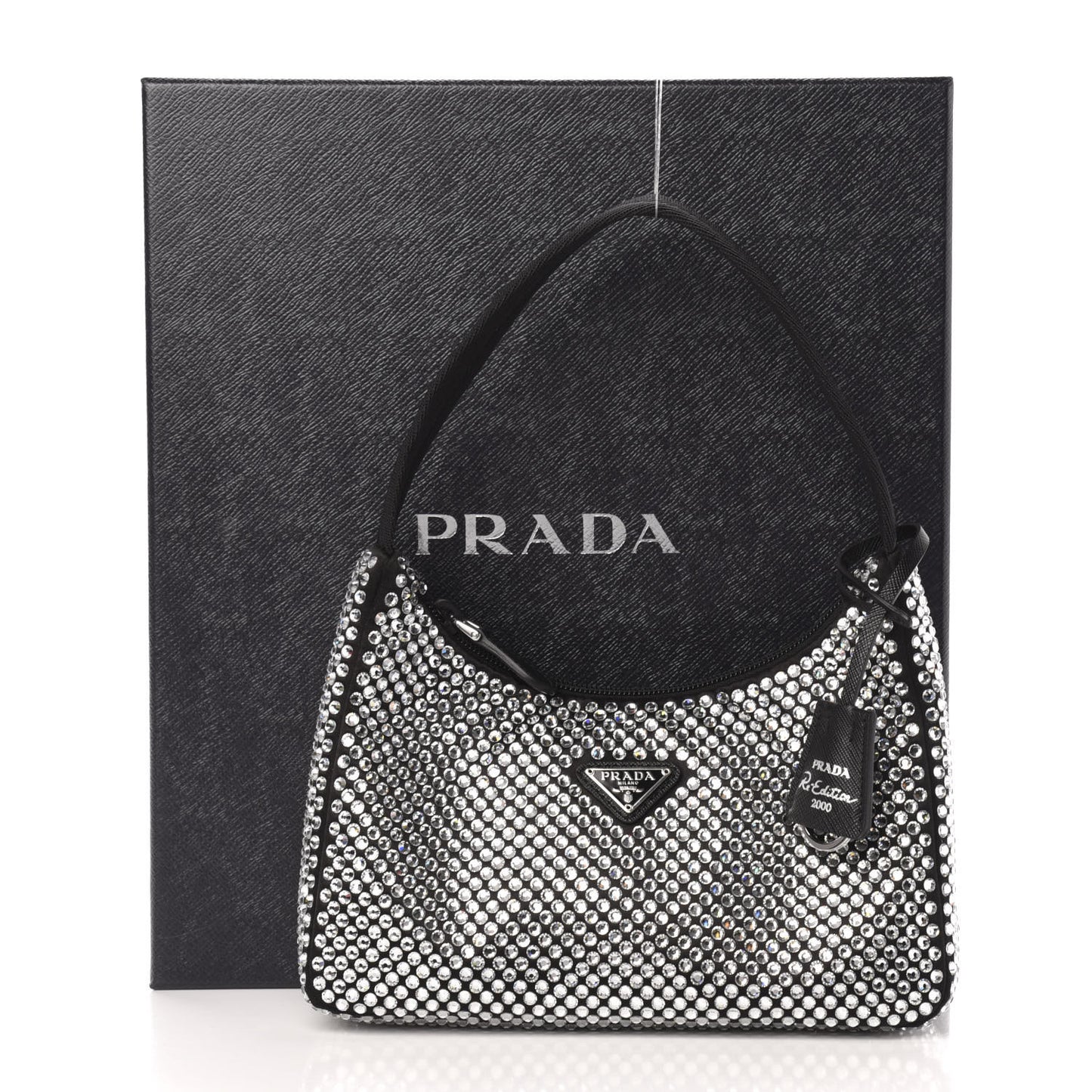 Satin Crystal Mini Re-Edition 2000 Bag Cristal