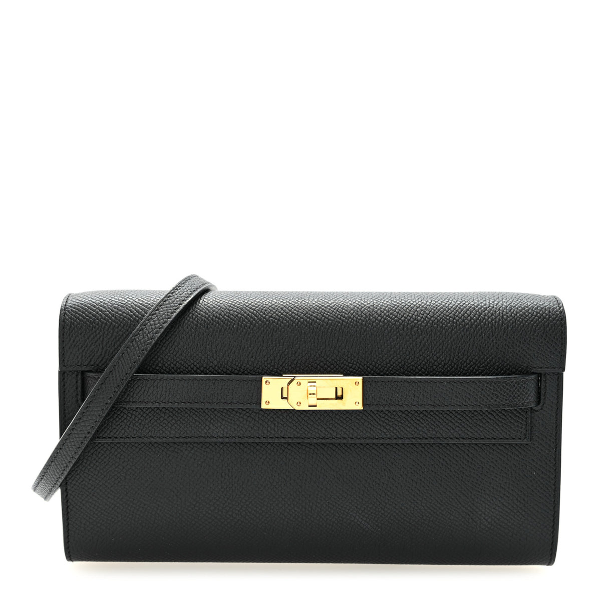 Hermes Epsom Kelly Wallet To Go Black 1 of 12