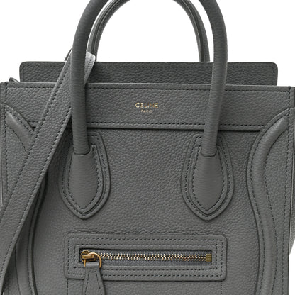 Celine Baby Drummed Calfskin Nano Luggage Kohl 8 of 10