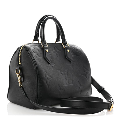 Louis Vuitton Empreinte Monogram Giant Speedy Bandouliere 25 Black 3 of 9