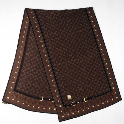 Louis Vuitton Silk Monogram New Denim Bandana Scarf Ebene 3 of 5