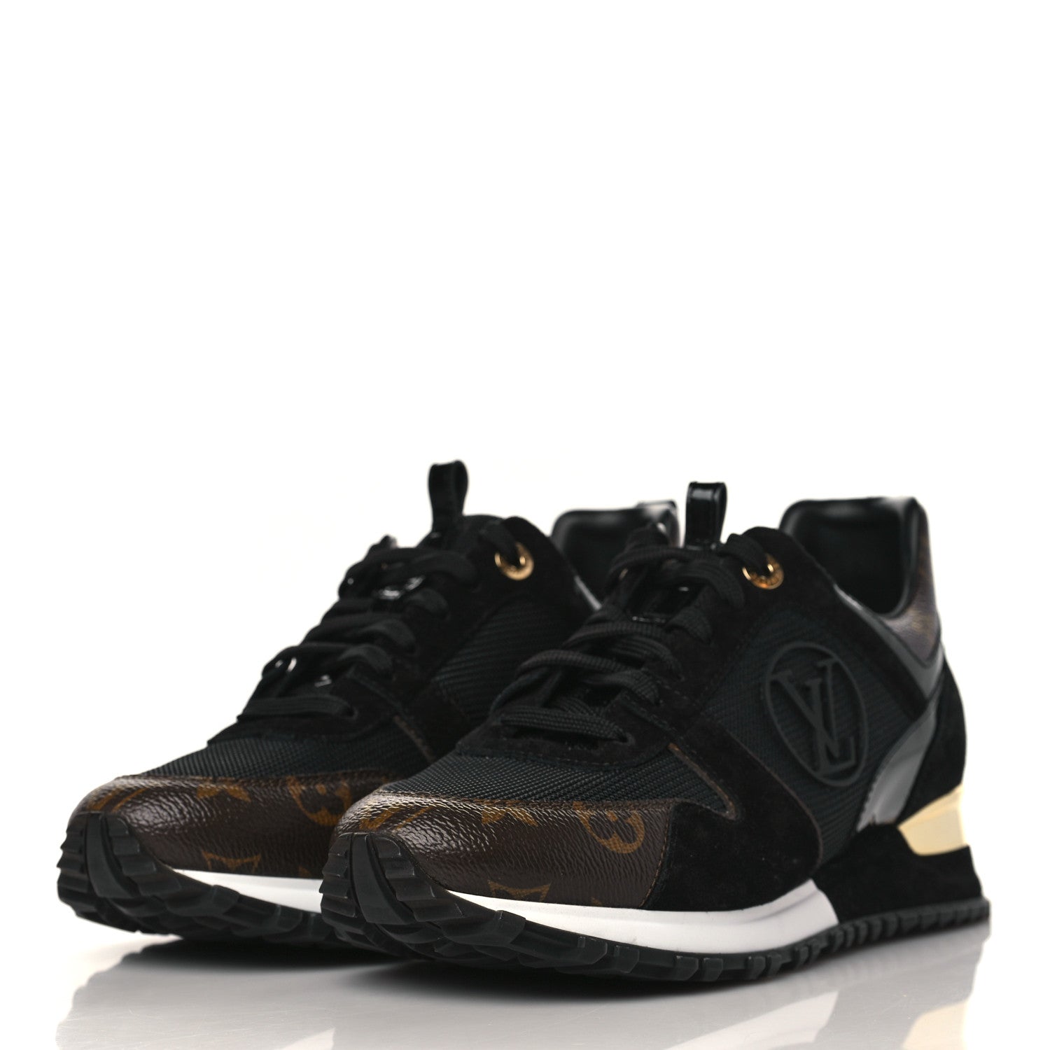Louis Vuitton Suede Monogram Run Away Sneakers 39.5 Black 3 of 8