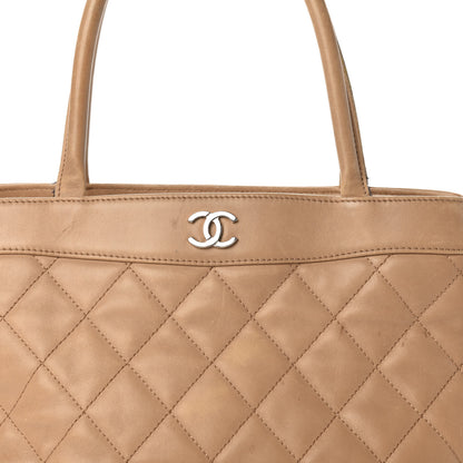 Chanel Calfskin Quilted CC Shopping Tote Beige 17 of 17