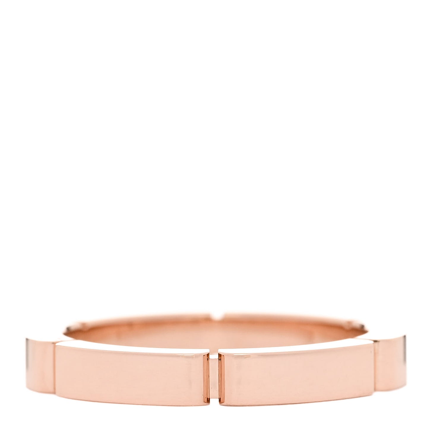 18K Pink Gold Diamond Maillon Panthere Wedding Band Ring 46 3.75