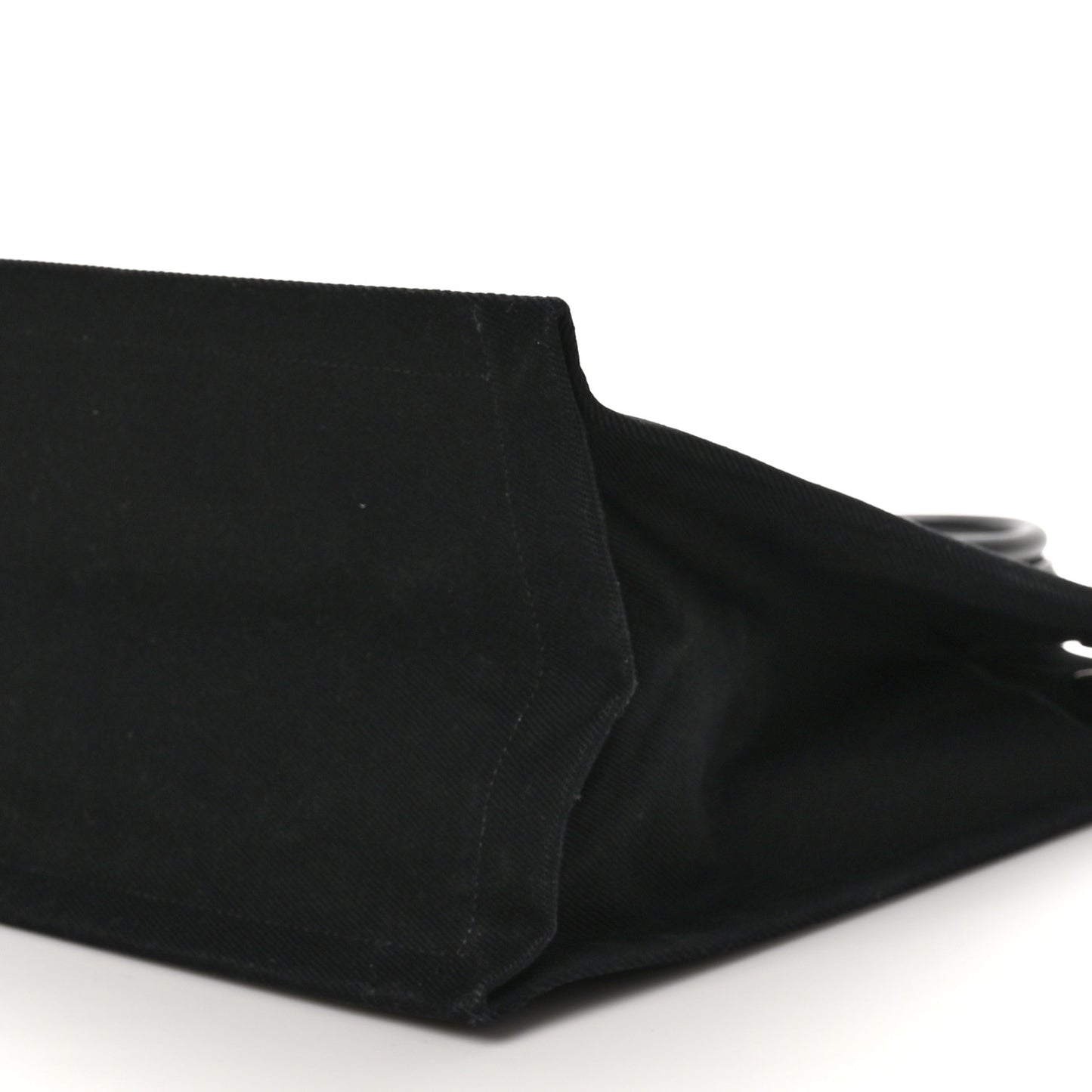 Linen Calfskin Rive Gauche Tote Black