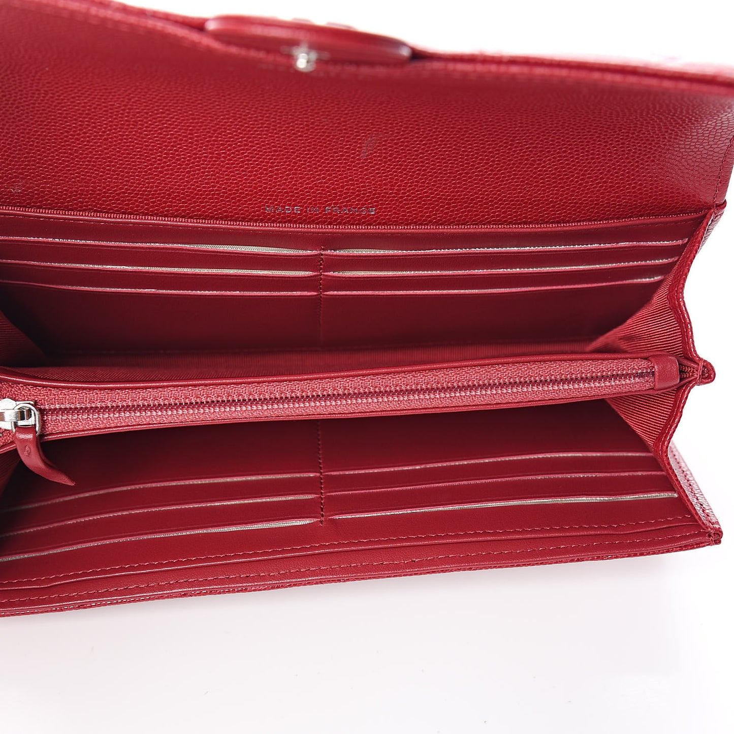 Caviar Quilted Large Gusset Flap Wallet Pink