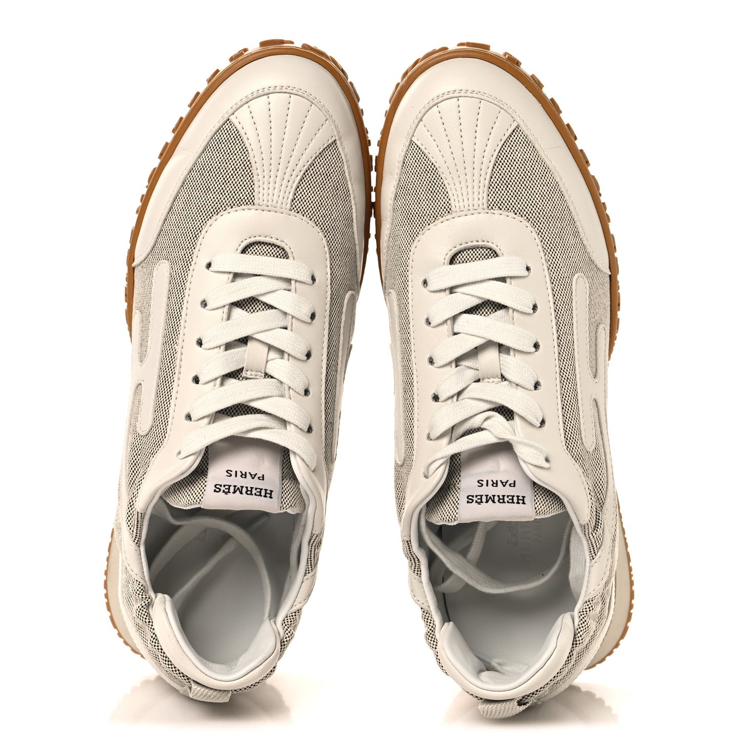 H Canvas Nappa Jet Sneakers 38.5 White Prunoir