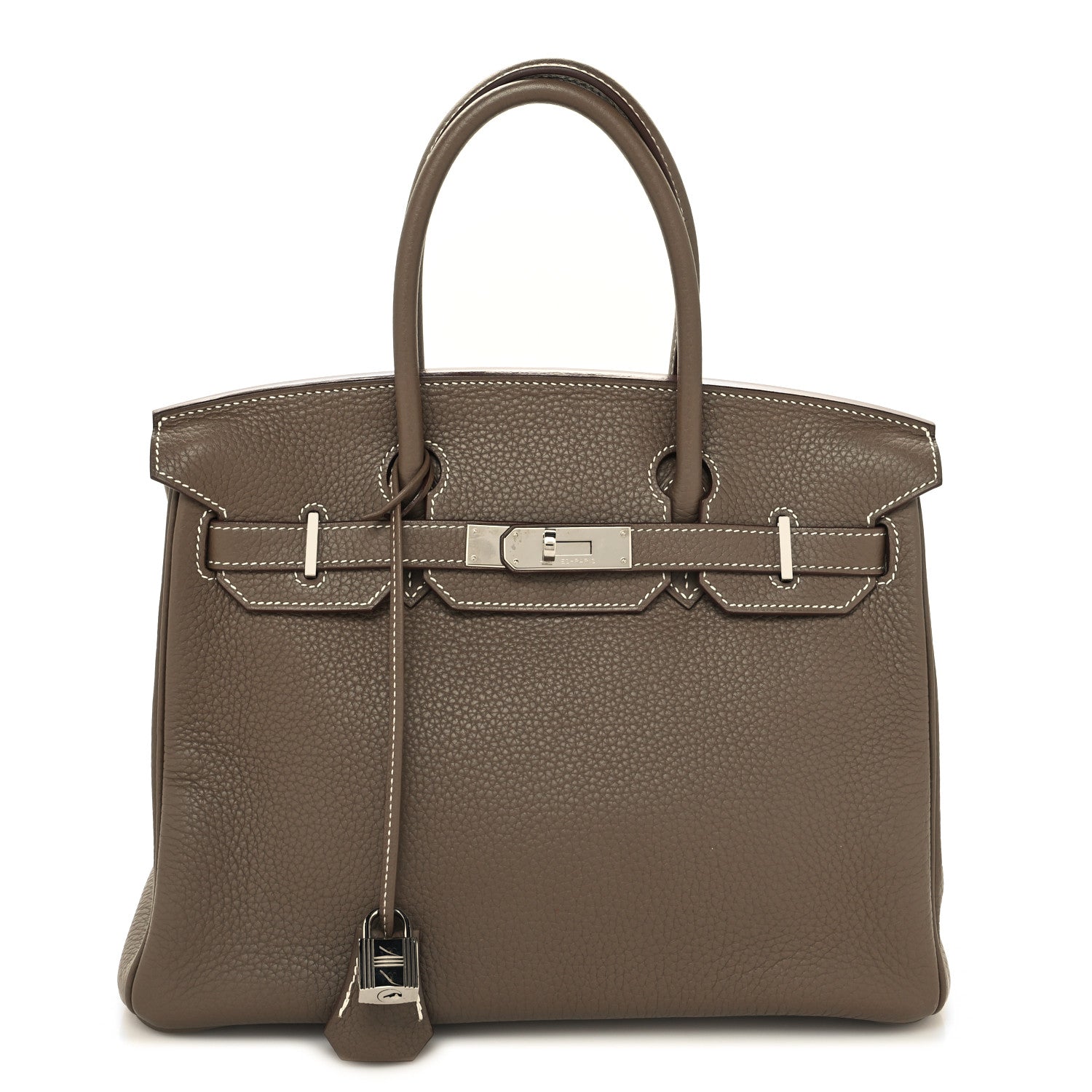 Hermes Taurillon Clemence Birkin 30 Etoupe 1 of 13