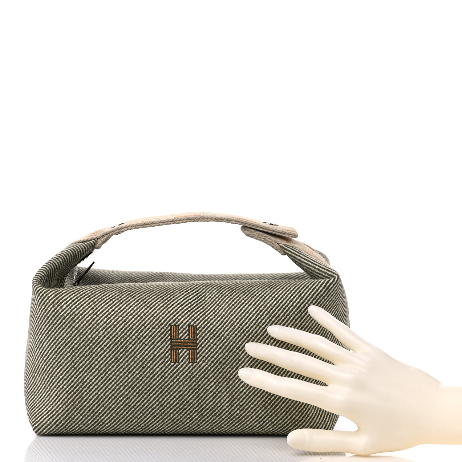 Hermes Wool Large Bride-A-Brac H Natte Pouch Vert Foret 2 of 8