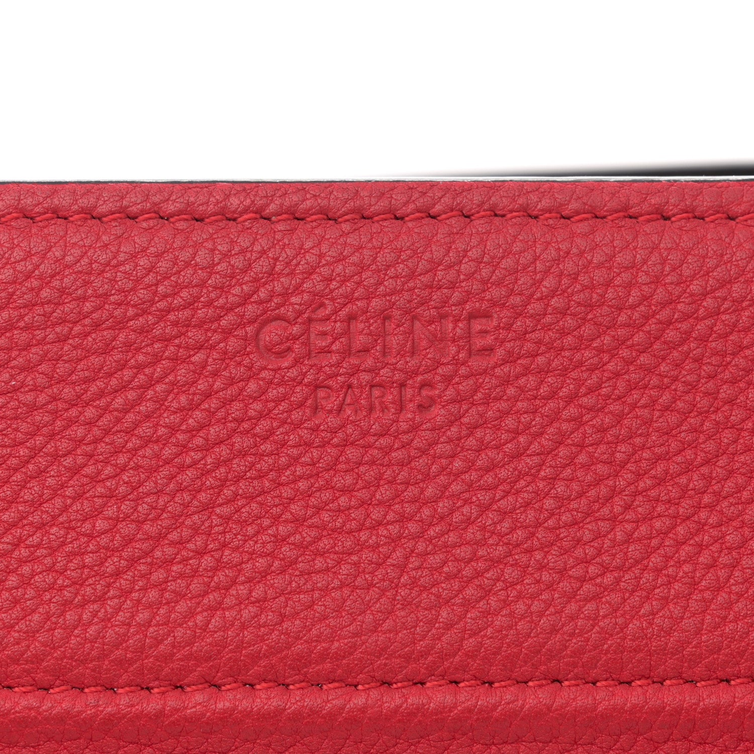 Celine Grained Baby Calfskin Medium Phantom Luggage Carmin 6 of 15
