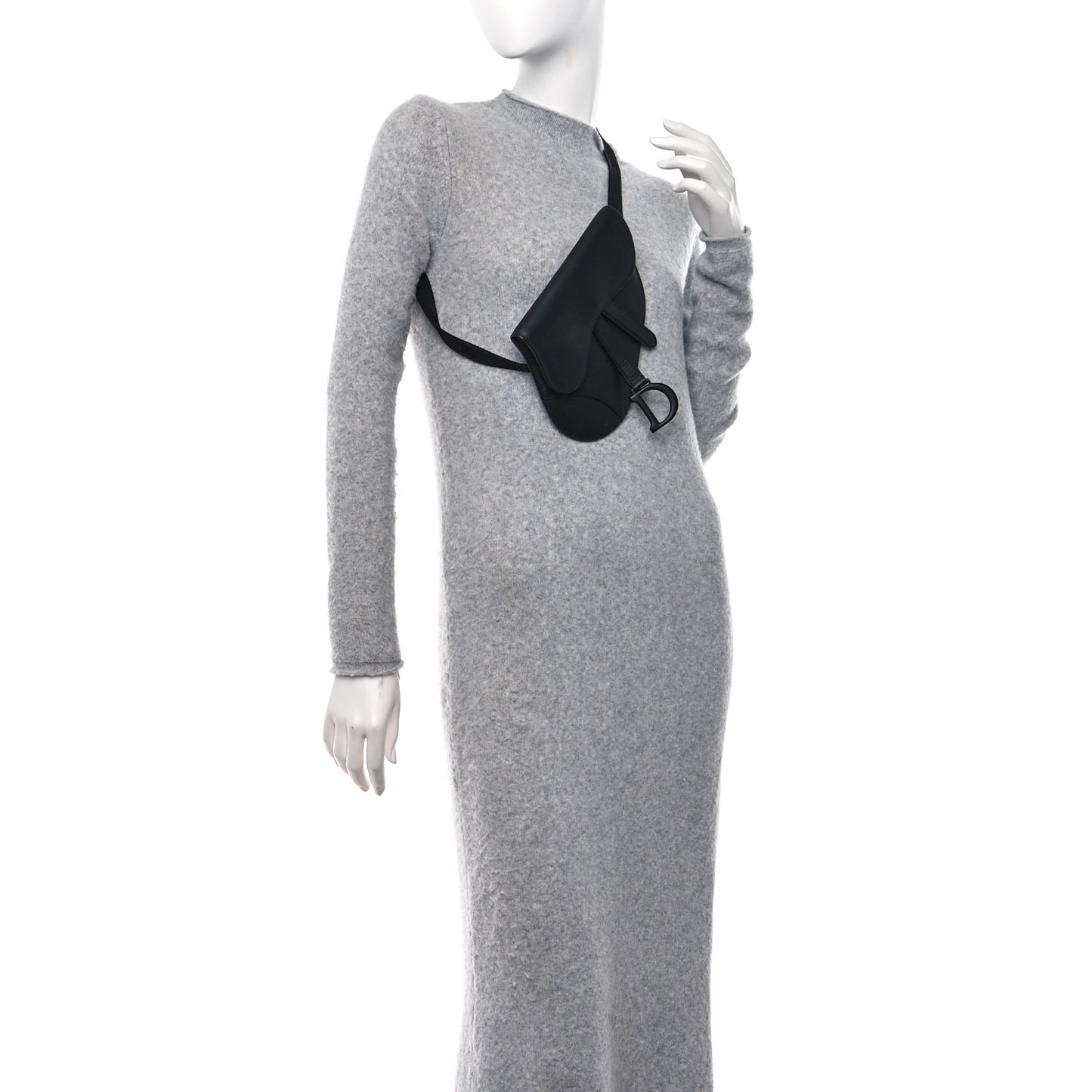 Ultra Matte Calfskin Saddle Belt Bag Black